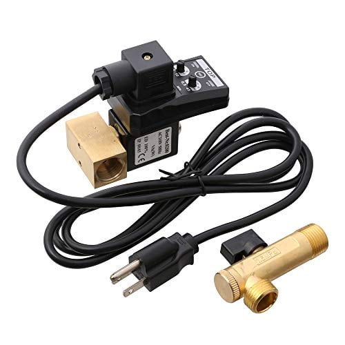 Automatic Timed Electronic Drain Valve 2 way For Air Compressor Water Tank 1/2''